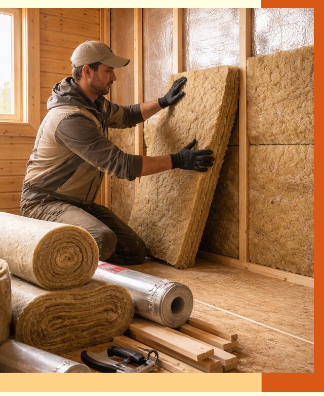 Утепление бани в Омске под ключ от 4666 руб./м2 — утеплить потолок, пол и стены | ТепломастерОмс