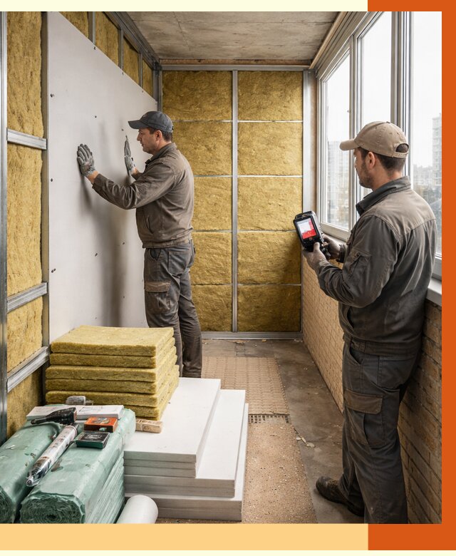 Утепление балкона в Омске от 4666 руб. под ключ | ТепломастерОмс