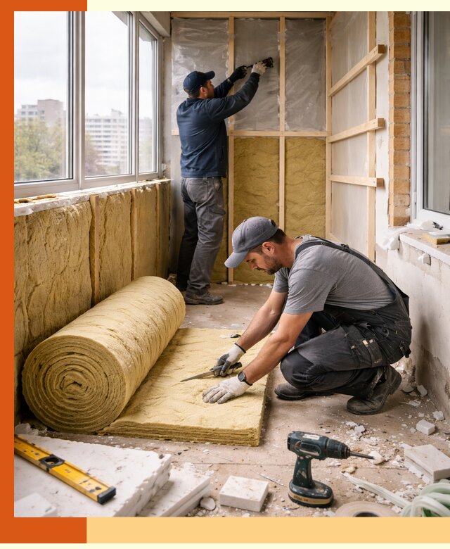 Утепление балкона под ключ в Омске качественно и быстро