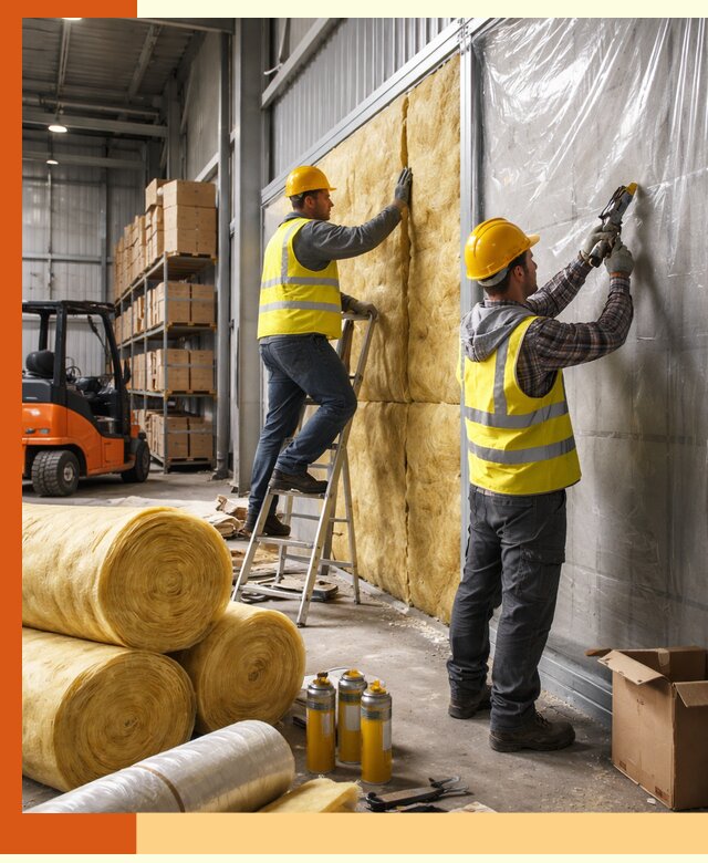 Утепление склада с техникой в Омске под ключ