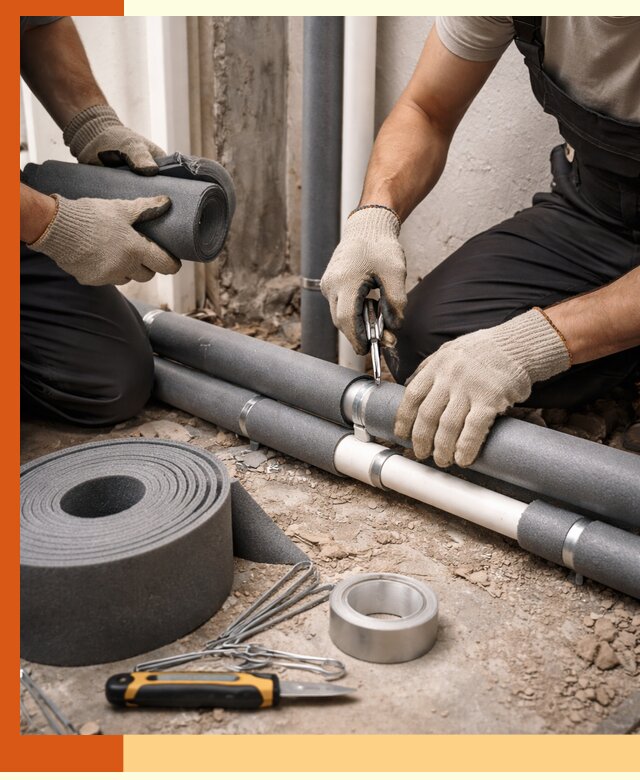 Утепление труб водоснабжения в Омске — монтаж и защита сети