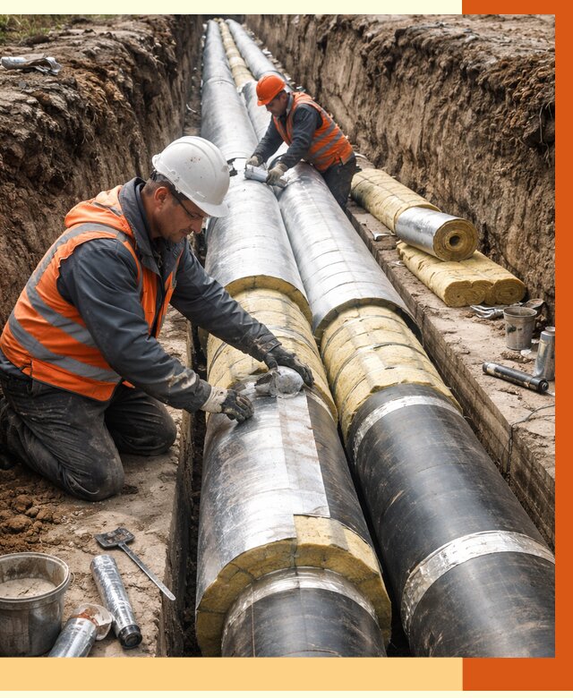 Утепление теплотрассы в Омске от 4666 руб./м2 — ппу и комплексная изоляция | ТепломастерОмс