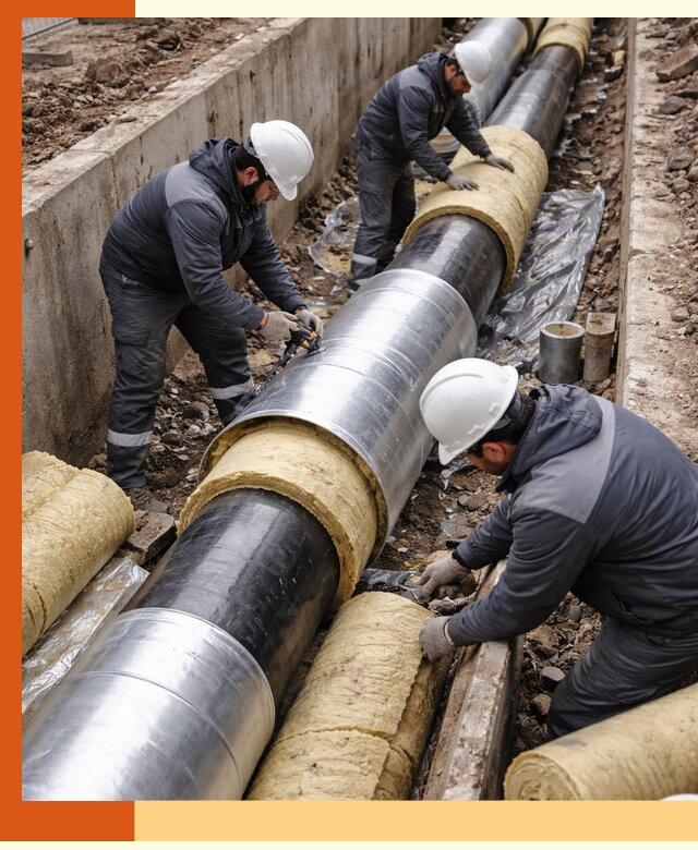 Утепление теплотрассы в Омске: утеплительные работы и материалы