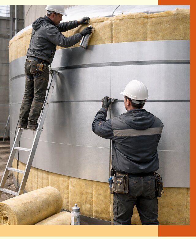 Утепление цистерны в Омске пенополиуретаном от 15035 руб. под ключ | ТепломастерОмс