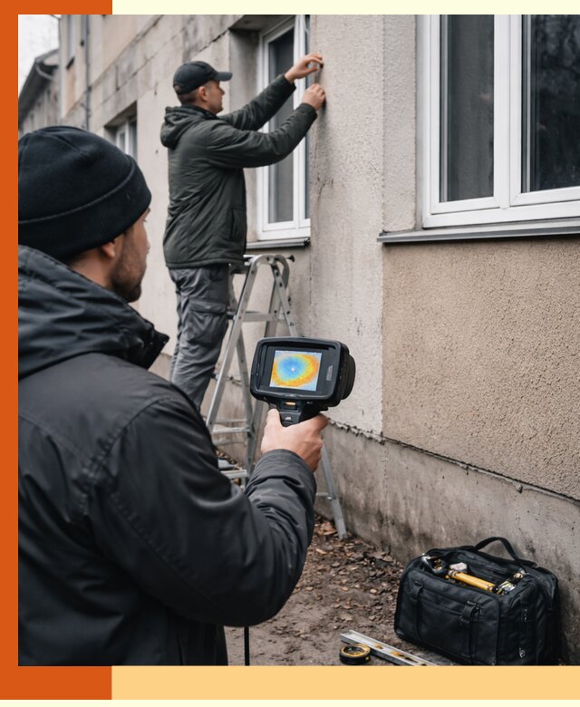 Тепловизионное обследование фасада в Омске для выявления дефектов